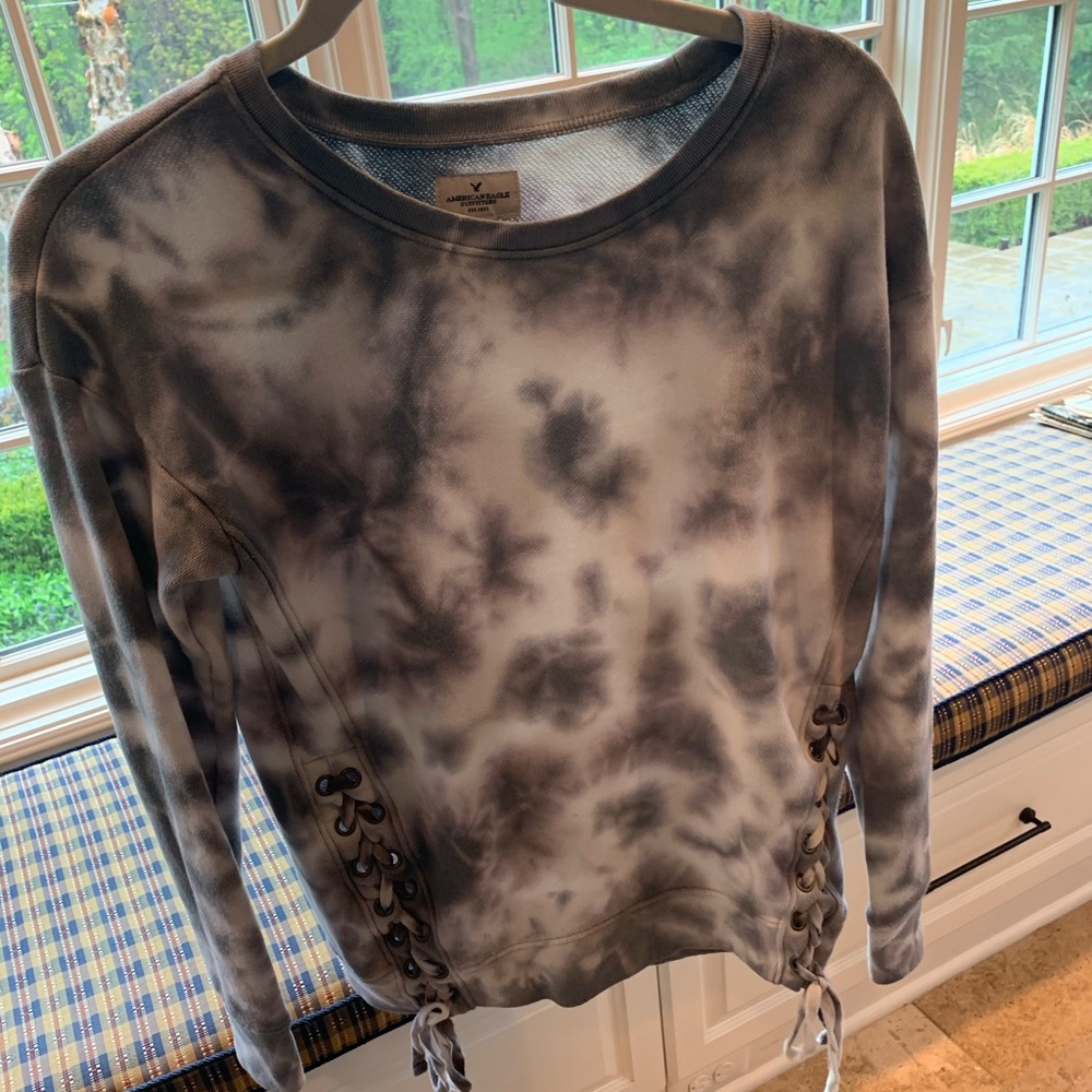 Blue/gray and white tie die longsleeve!